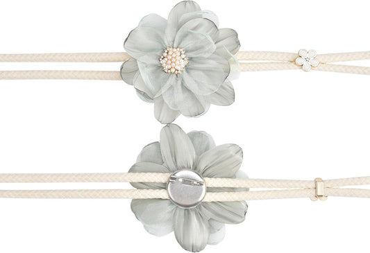 SUQ I OME Lotus Flower Curtain Tiebacks Holdbacks, Green