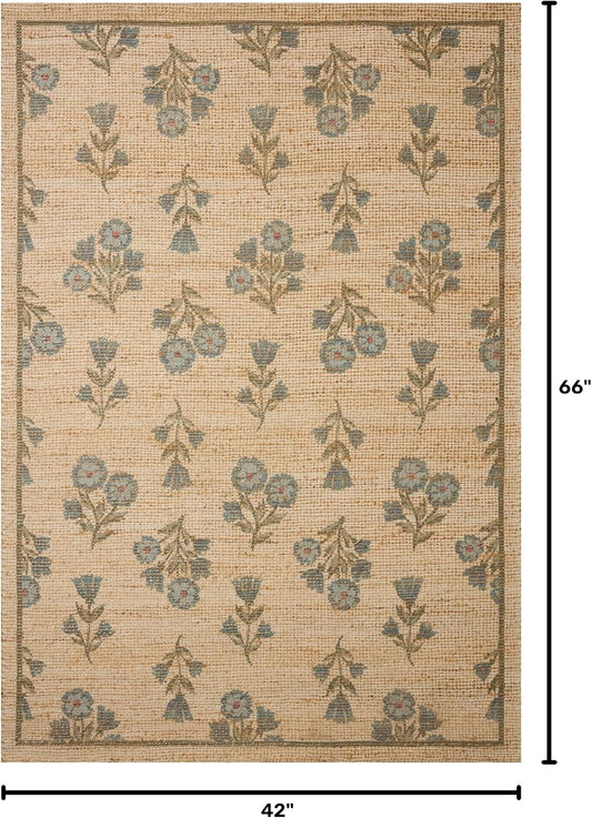 Loloi Chris Loves Julia Rue Moss/Blue 3'-6" x 5'-6" Accent Rug