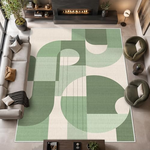 5x7 Area Rug Colorful Boho Geometric Carpet Modern Abstract Large Rug for Living Room Bedroom Machine Washable Non-Slip Rug for Dining Room Kids Playroom Office