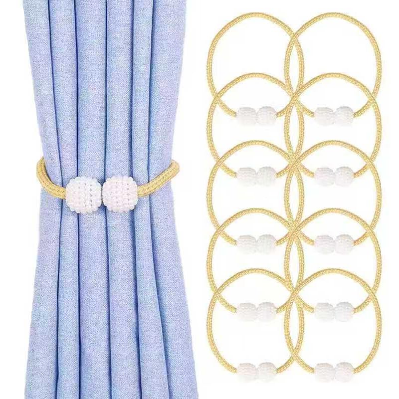 8 Pack Magnetic Curtain Tiebacks, Curtain Tiebacks Buckles Holdbacks Holders for Home Bedroom Office Decorative Curtain (Grey)