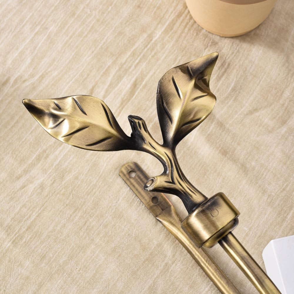SUQ I OME Leaf Shaped Curtain Holdbacks, Bronze, 1 Pair