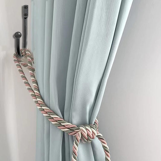 Meetart Decorative Curtain Drapery Holdbacks, Curtain Tiebacks Simple Vintage Rustic Style Decor，8 Pack, Black，Come with Screws。