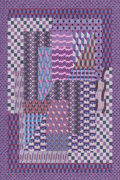Kokia 8x10 Modern Geometric Washable Rug for Living Room Bauhaus Multicolor