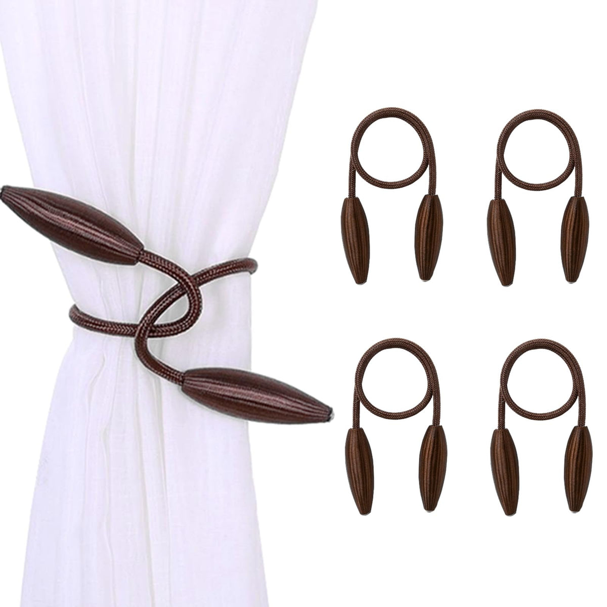 Gold Curtain Holdbacks Decorative Curtain Tiebacks, Set of 2