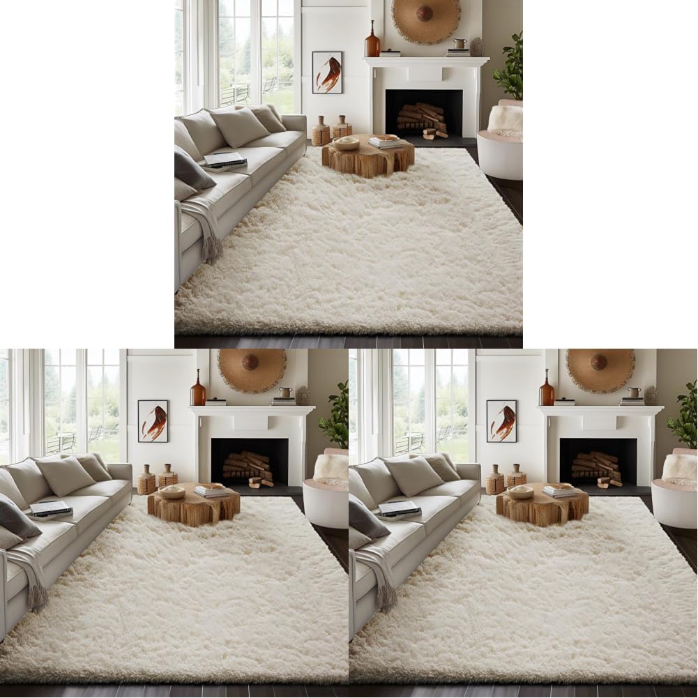 Ophanie Leopard Rugs for Bedroom Living Room, Cheetah Print Rug Fluffy Shag Large Fuzzy Plush Soft Throw,Large Shaggy Floor Faux Animal Throw 4x6 Carpets,Decor Aesthetic with Over 99 pcs Pile fibers
