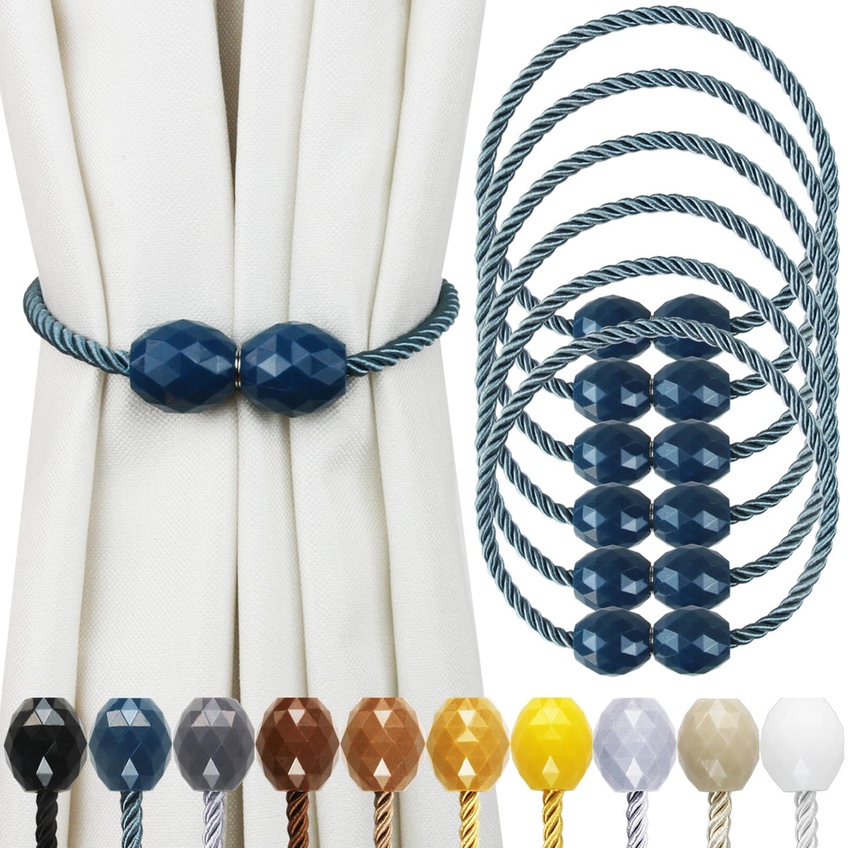 Strong Magnetic Curtain Tiebacks Decorative Rope Tie Backs Holdbacks Porlau