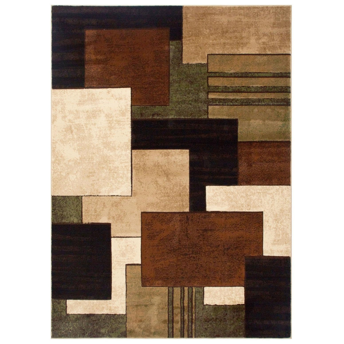Home Dynamix Tribeca Mason Contemporary Geometric Area Rug, Brown/Red, 7'10"x10'6"