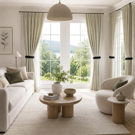6 Pack Boho Braided Curtain Tiebacks, Curtain Holdbacks Tie Backs