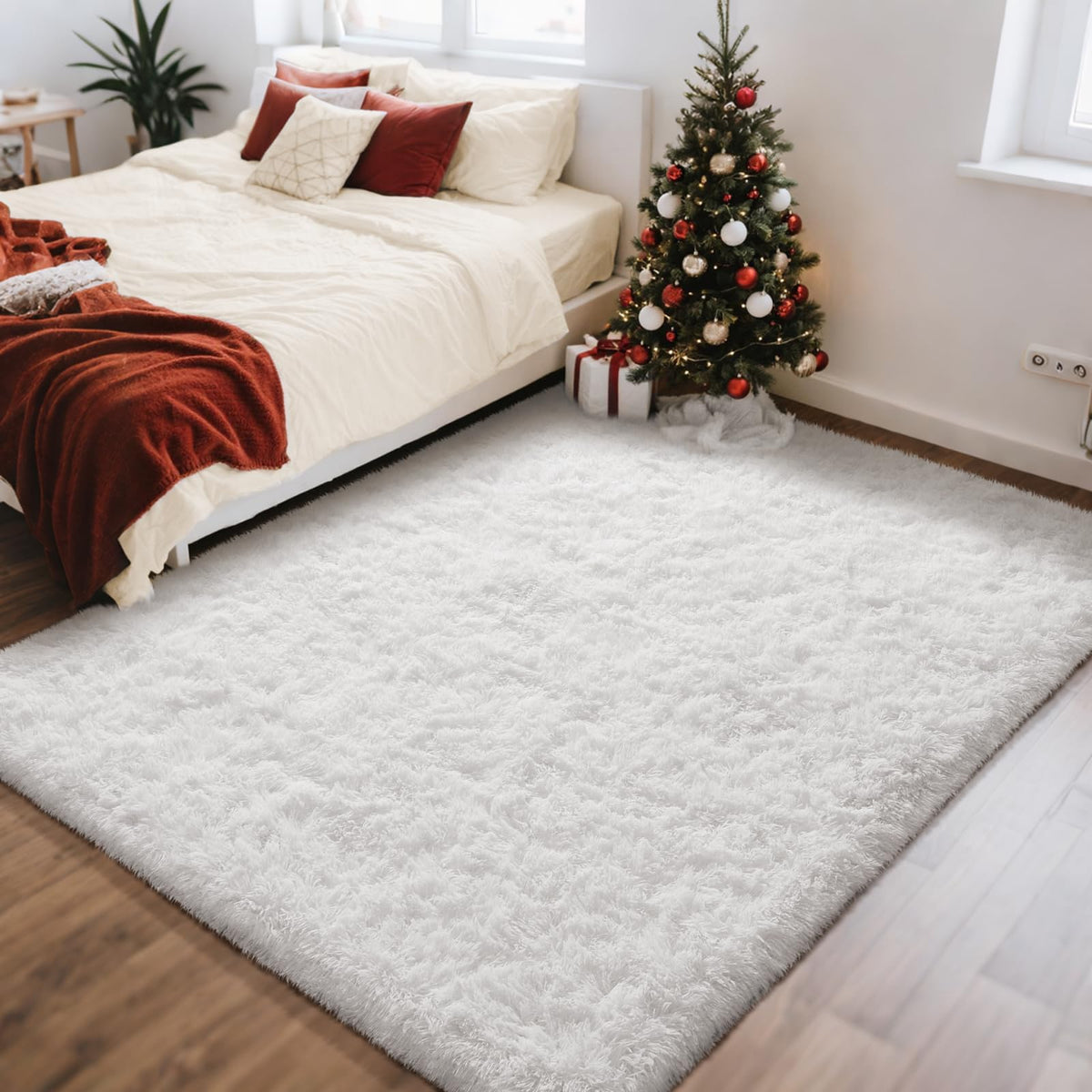 Ophanie Leopard Rugs for Bedroom Living Room, Cheetah Print Rug Fluffy Shag Large Fuzzy Plush Soft Throw,Large Shaggy Floor Faux Animal Throw 4x6 Carpets,Decor Aesthetic with Over 99 pcs Pile fibers