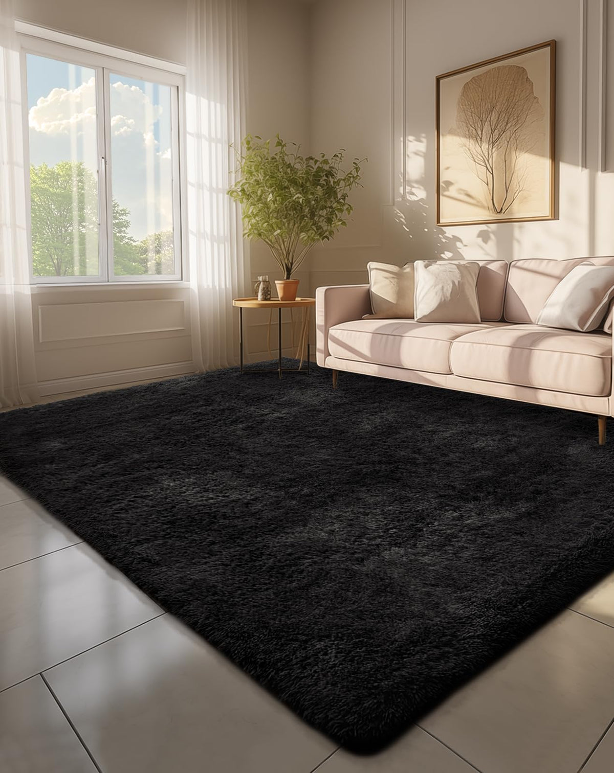 Ophanie Leopard Rugs for Bedroom Living Room, Cheetah Print Rug Fluffy Shag Large Fuzzy Plush Soft Throw,Large Shaggy Floor Faux Animal Throw 4x6 Carpets,Decor Aesthetic with Over 99 pcs Pile fibers
