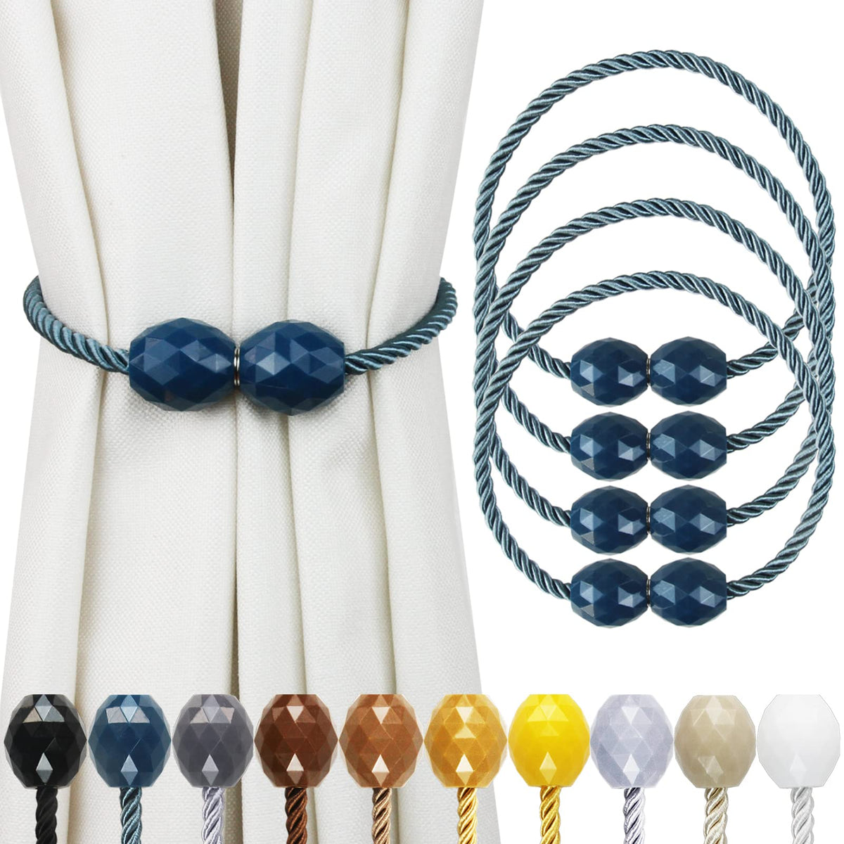 Strong Magnetic Curtain Tiebacks Decorative Rope Tie Backs Holdbacks Porlau