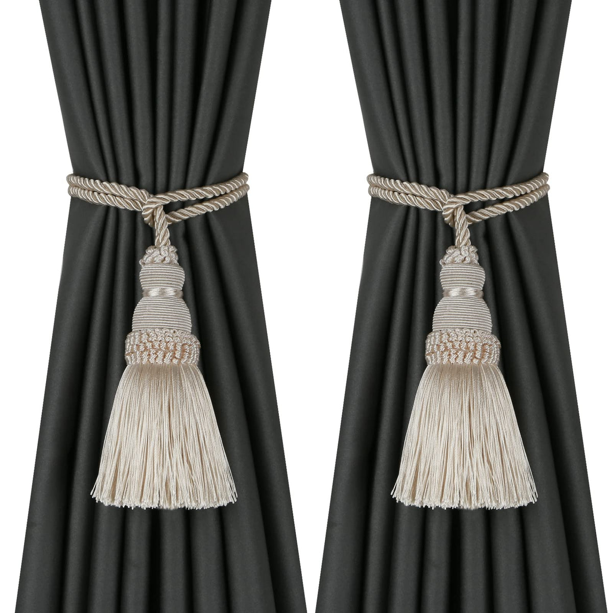2 Pack Curtain Tie Backs Rope Tassels for Curtain Holdback