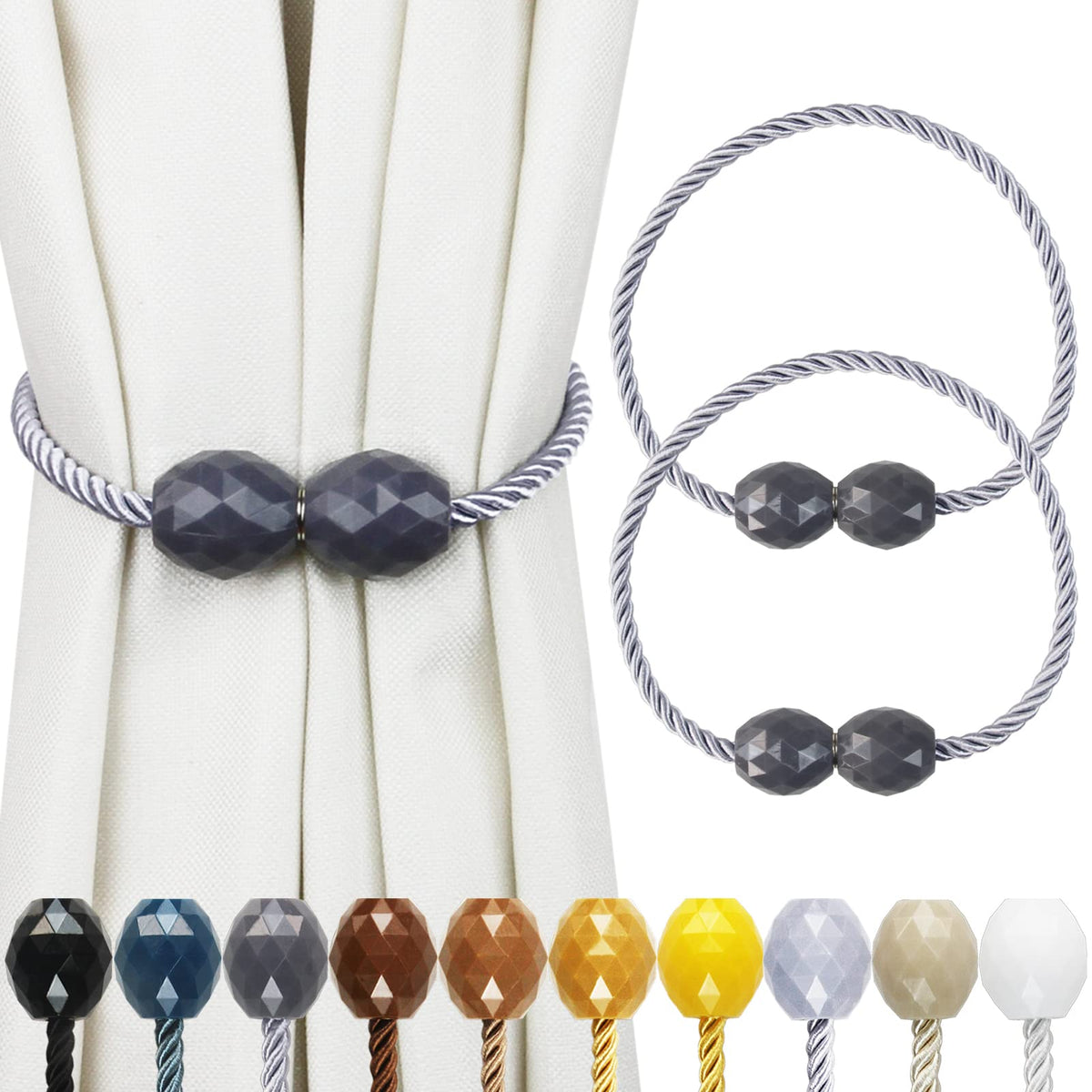 Strong Magnetic Curtain Tiebacks Decorative Rope Tie Backs Holdbacks Porlau
