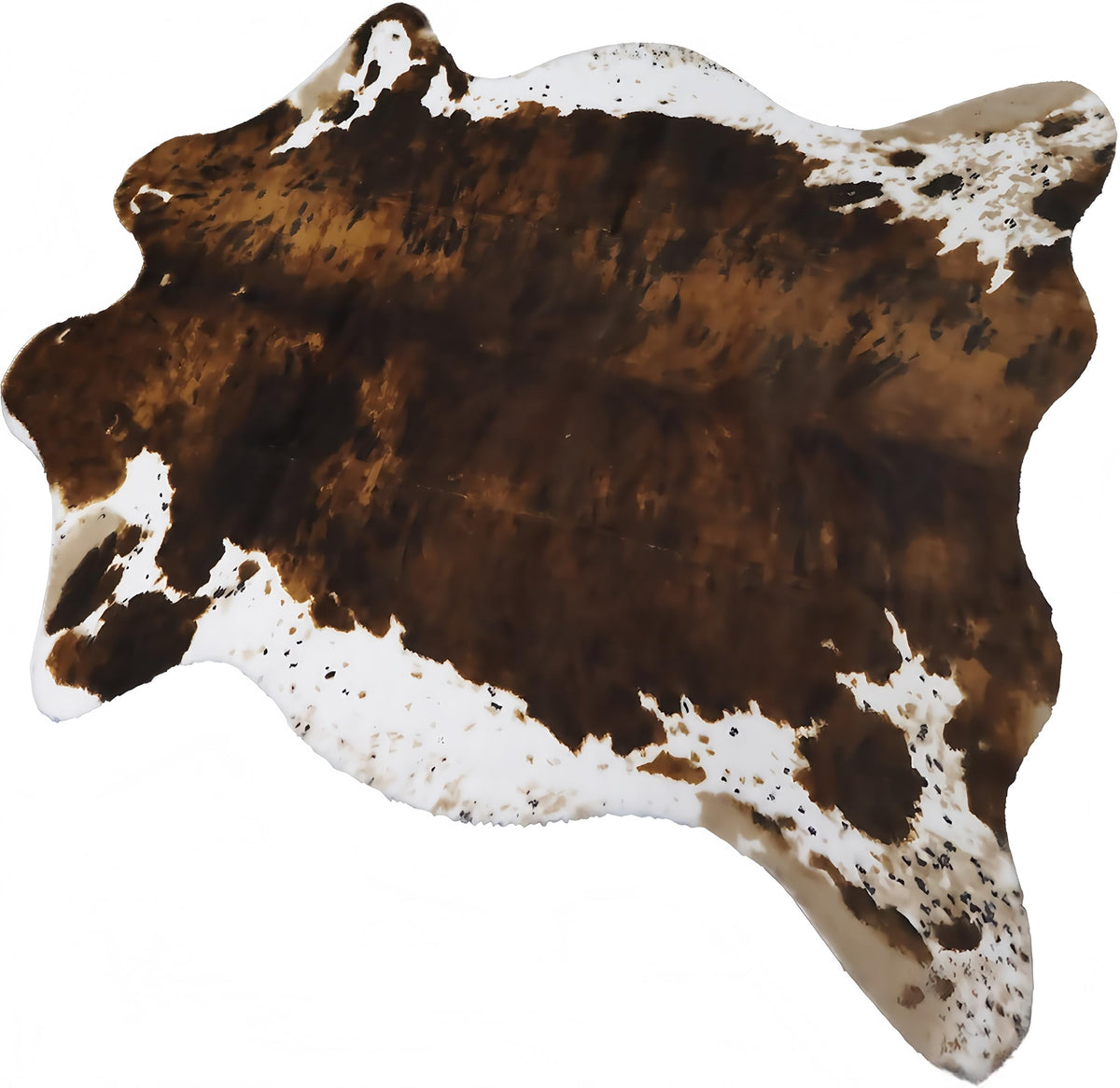 Sgizoku Cow Print Rug - 3.6x2.5 Feet Cow Hide Rugs Faux Cowhide Rug Cute Area Rug Fun Western Room Decor Cow Rugs for Living Room Bedroom Non-Slip Brown(43 inches x 29 inches)