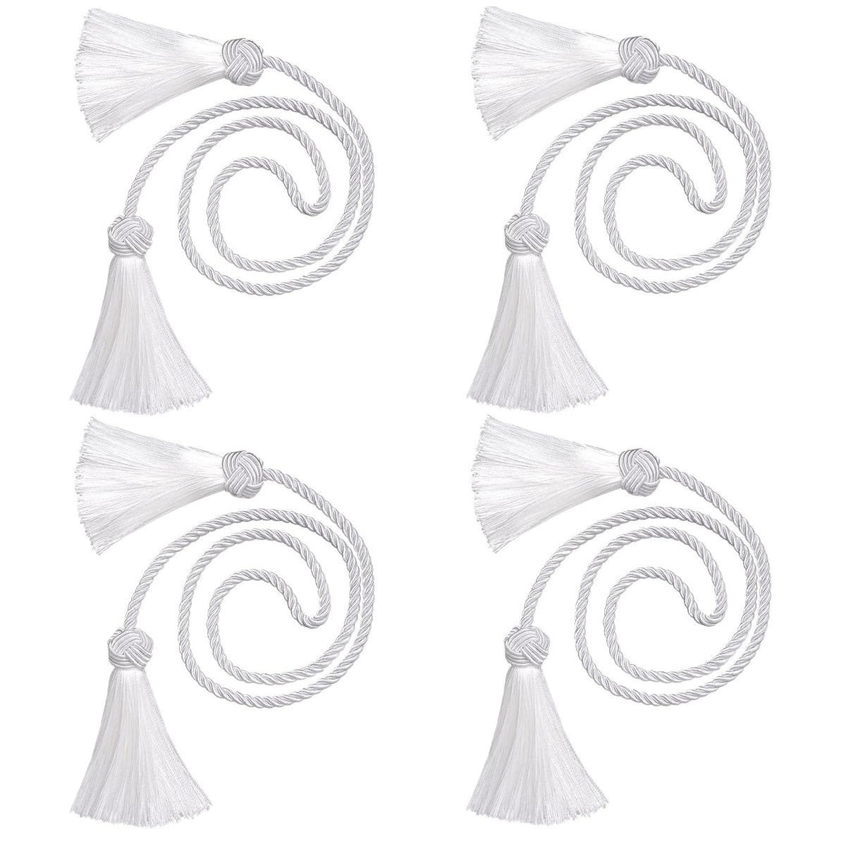 4 Pack Curtain Tiebacks Window Curtain Tiebacks Decorative Tassels Tieback Gold Rope with Tassels for Home Window Office Decoration(Gold)