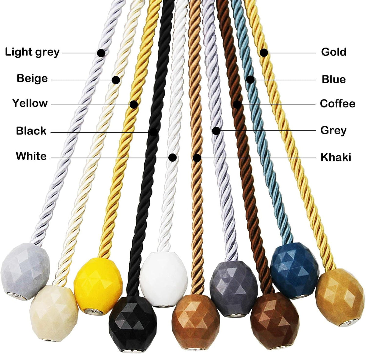 Strong Magnetic Curtain Tiebacks Decorative Rope Tie Backs Holdbacks Porlau