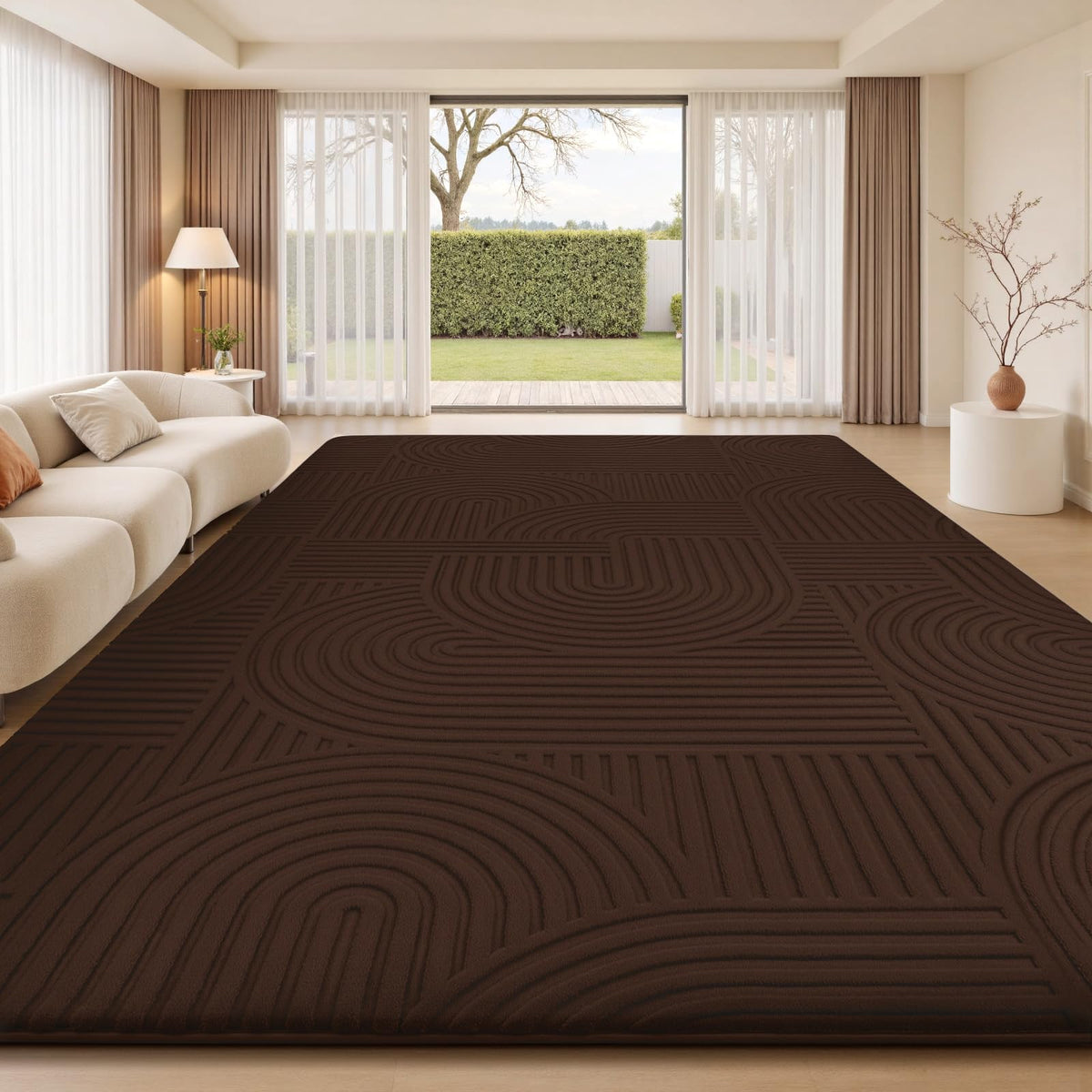 Sour Lemon Area Rugs 9x12 Living Room Bedroom, Grey Rug Large Carpet