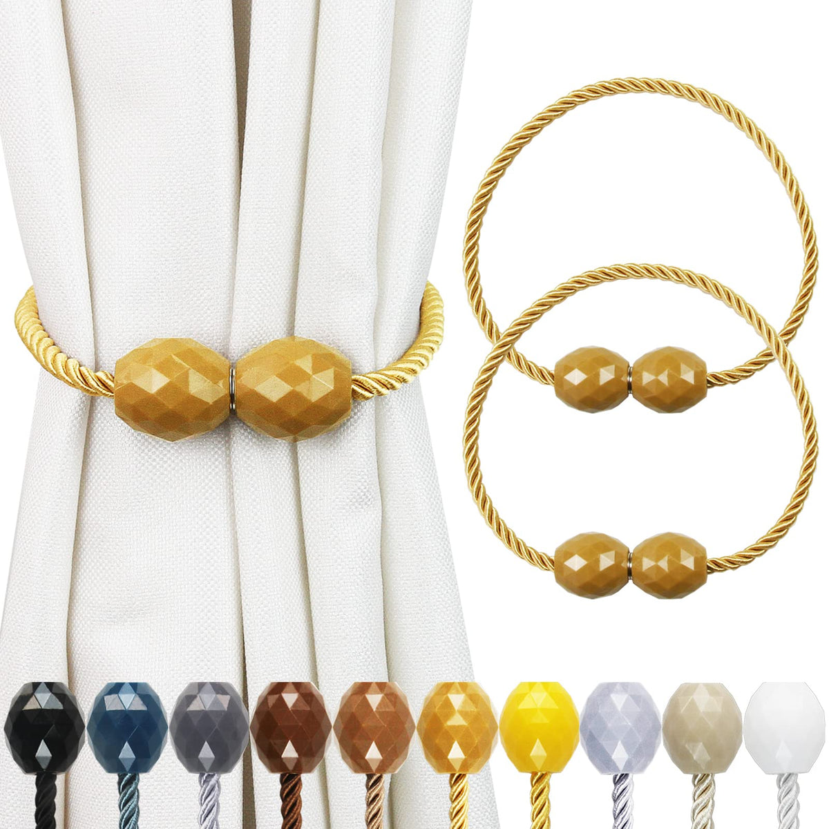 Strong Magnetic Curtain Tiebacks Decorative Rope Tie Backs Holdbacks Porlau