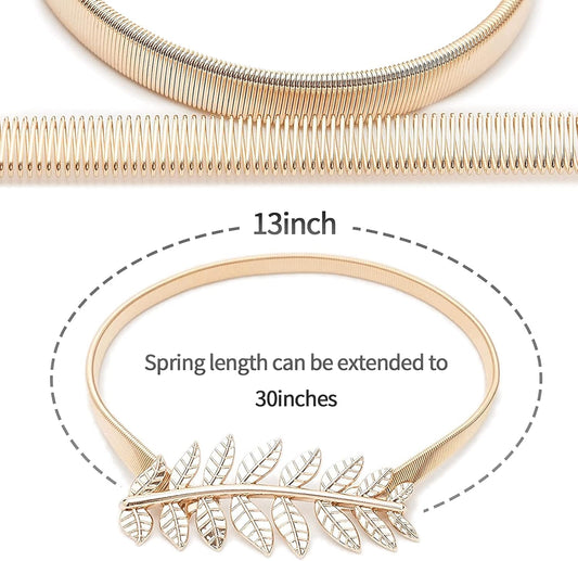 4Pack Curtain Tiebacks Aluminum Alloy Spring Design Curtain Holdback Leaf Carving Design Curtain Ties for Drapes Curtain Ties Backs Curtain Modern Style Curtain Holdback Decor(Gold Leaf)