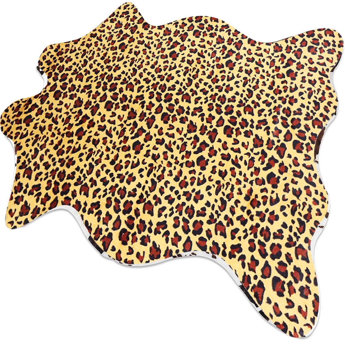 Sgizoku Cow Print Rug - 3.6x2.5 Feet Cow Hide Rugs Faux Cowhide Rug Cute Area Rug Fun Western Room Decor Cow Rugs for Living Room Bedroom Non-Slip Brown(43 inches x 29 inches)