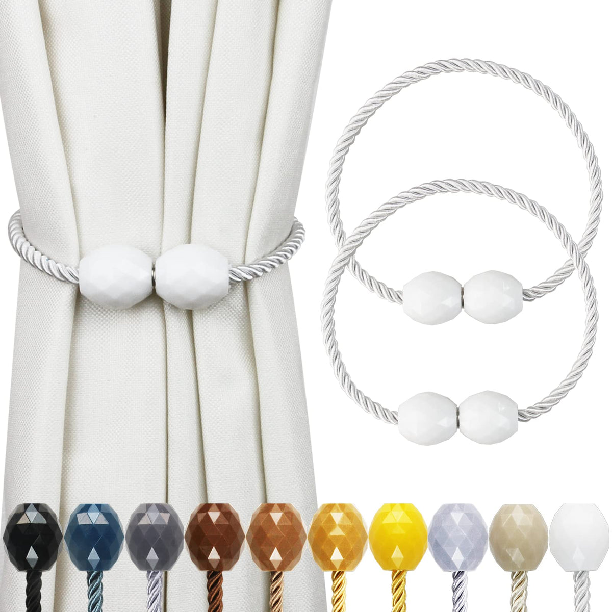 Strong Magnetic Curtain Tiebacks Decorative Rope Tie Backs Holdbacks Porlau