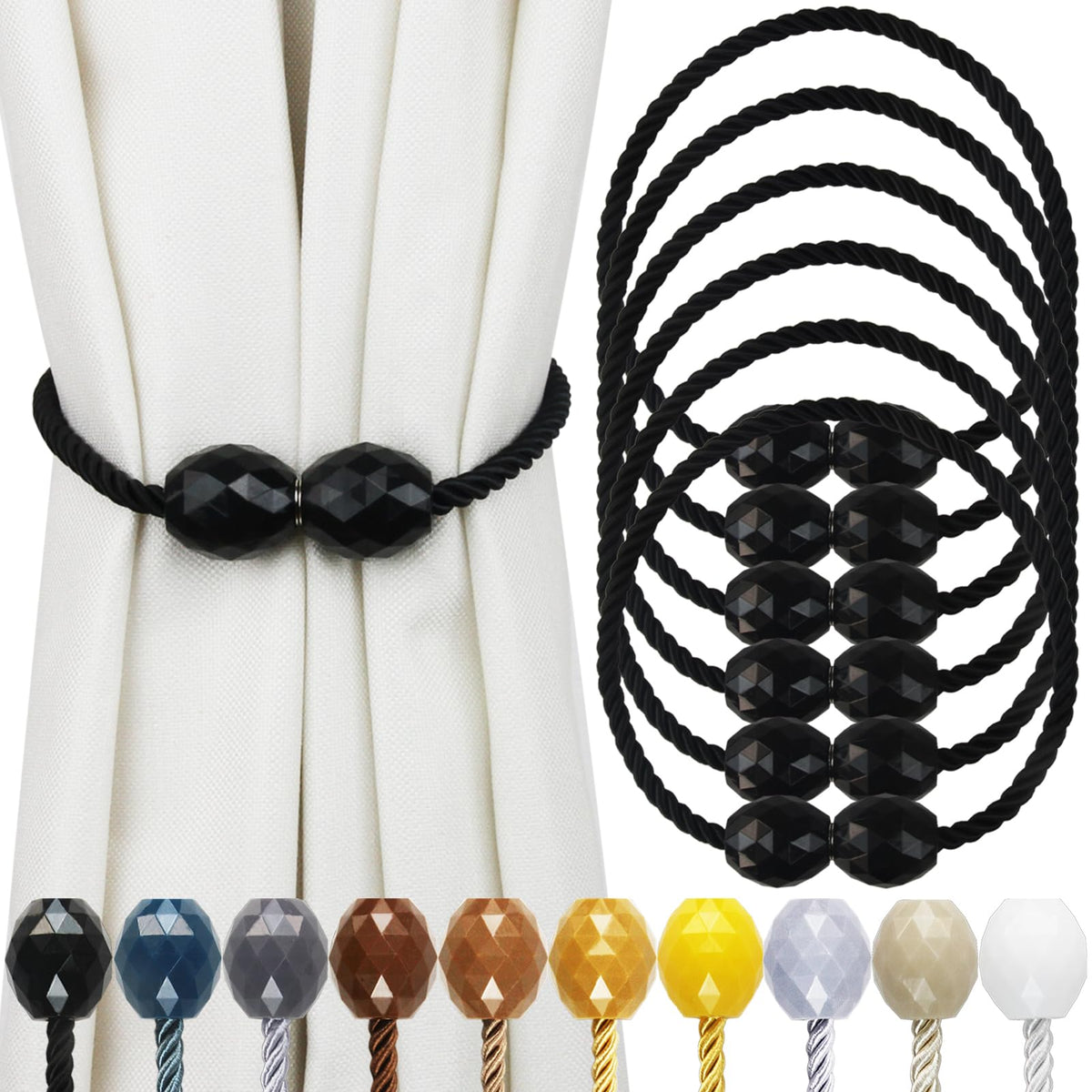 Strong Magnetic Curtain Tiebacks Decorative Rope Tie Backs Holdbacks Porlau