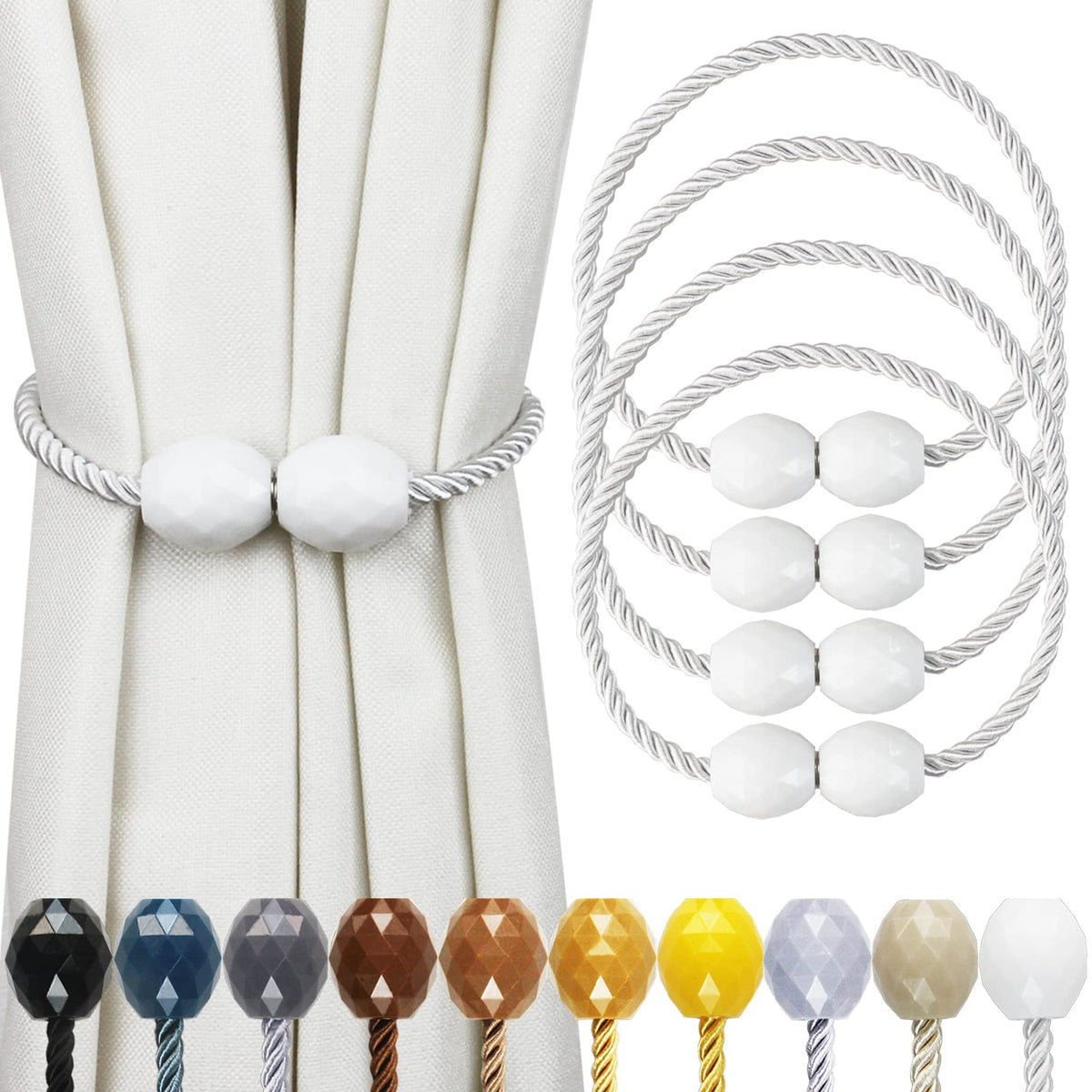 Strong Magnetic Curtain Tiebacks Decorative Rope Tie Backs Holdbacks Porlau