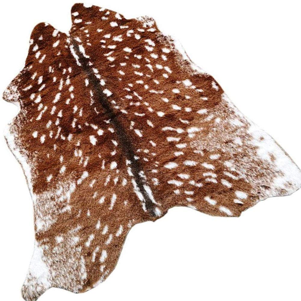 Seek4comfortable Leopard Print Rug Faux Cowhide Cheetah Skin Rug Home Decor