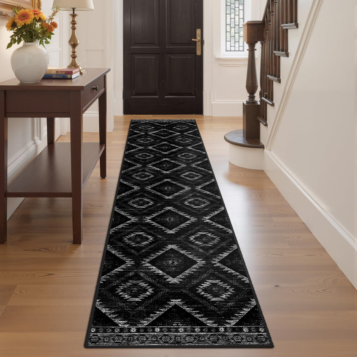 BESTSWEETIE 8'x10' Washable Area Rug for Living Room Bedroom Yellowbrown