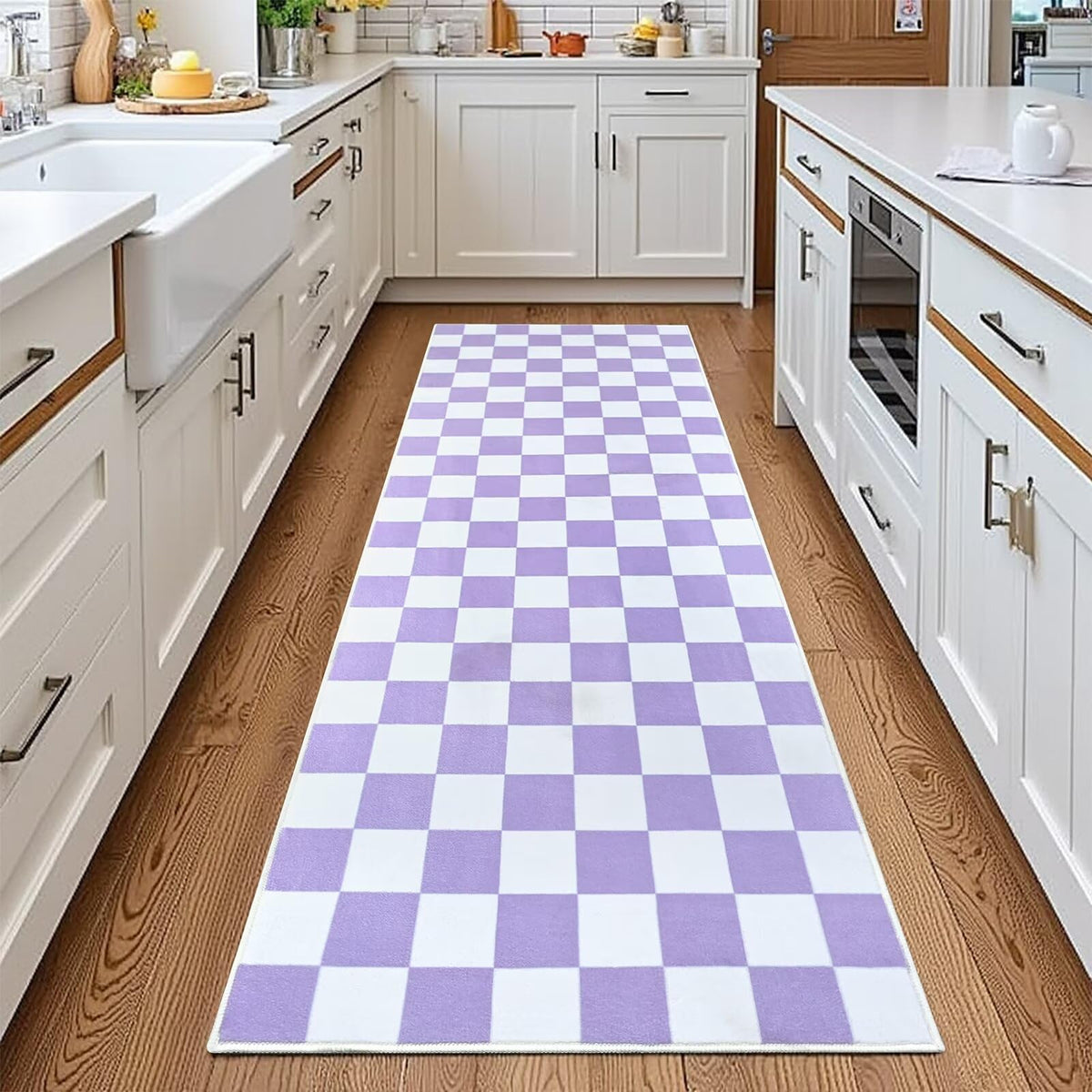 Terrug Multicolored Geometric Checkered Rug for Living Room, 5x7 Area Rugs