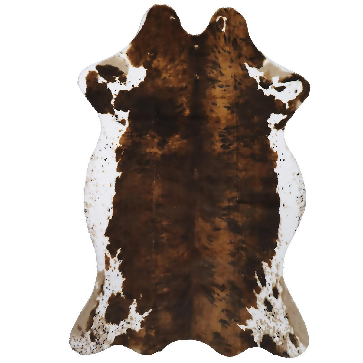 Sgizoku Cow Print Rug - 3.6x2.5 Feet Cow Hide Rugs Faux Cowhide Rug Cute Area Rug Fun Western Room Decor Cow Rugs for Living Room Bedroom Non-Slip Brown(43 inches x 29 inches)