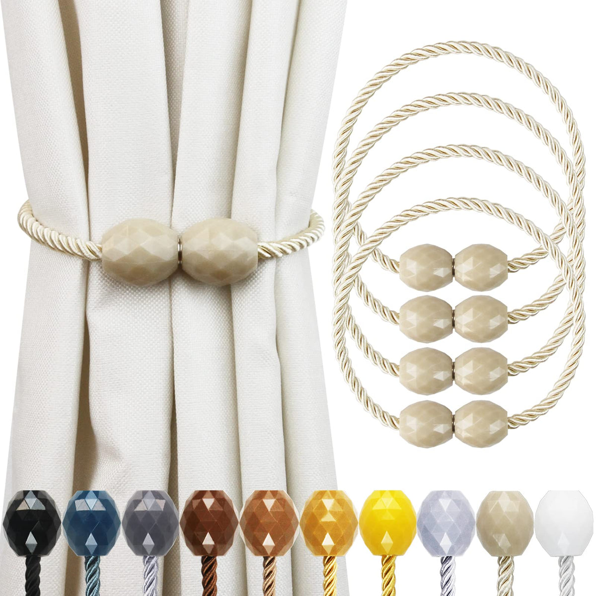 Strong Magnetic Curtain Tiebacks Decorative Rope Tie Backs Holdbacks Porlau