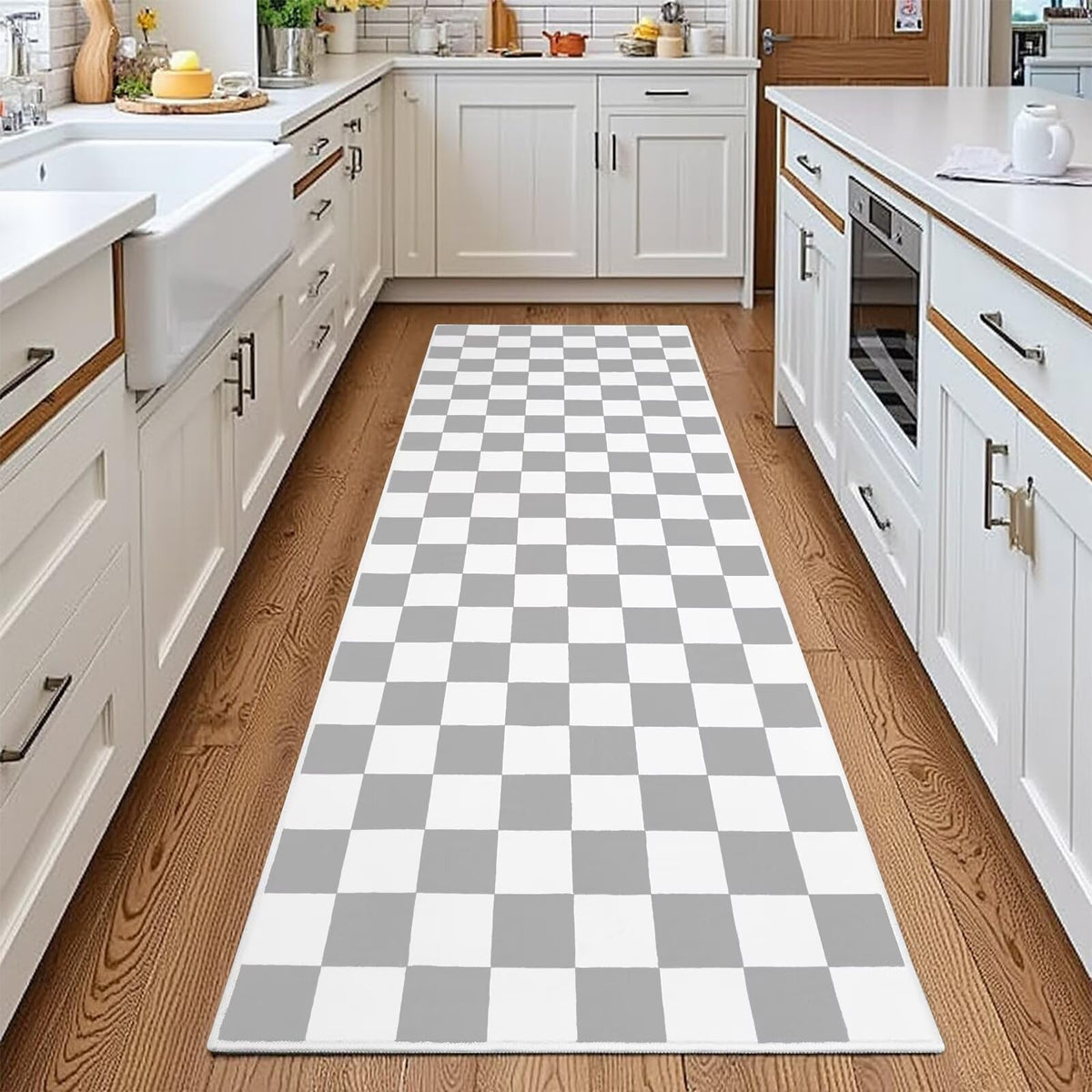 Terrug Multicolored Geometric Checkered Rug for Living Room, 5x7 Area Rugs