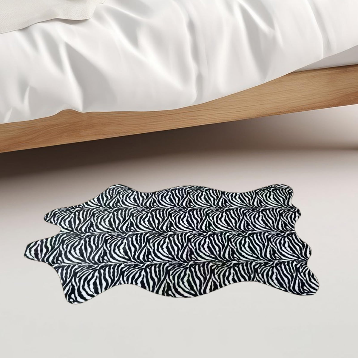 Leopard Area Rug Animals Printed Hide Mats Faux Fur Cowhide Skin Carpet for Home Office, Living Room, Bedroom, 5.2ft x 6.5ft (160 x 200cm)