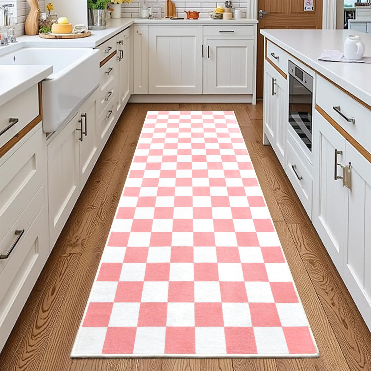 Terrug Multicolored Geometric Checkered Rug for Living Room, 5x7 Area Rugs