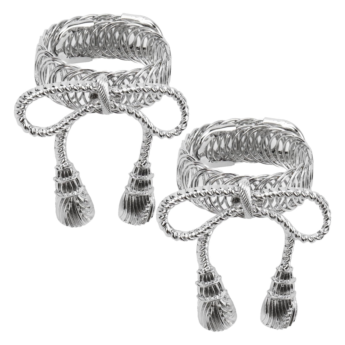 Silver Butterfly Curtain Tiebacks No-Drill, 2 Packs