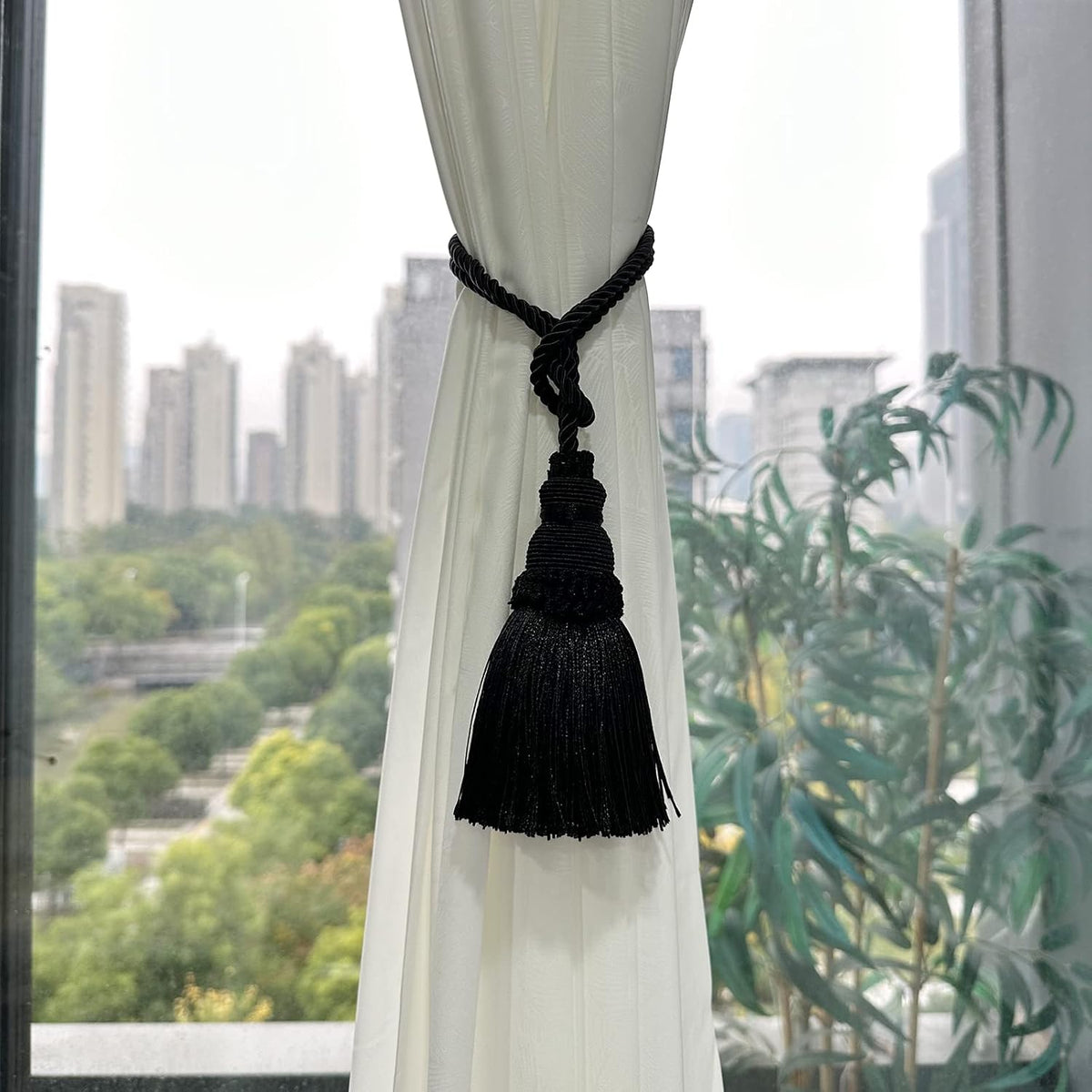 2 Pack Curtain Tie Backs Rope Tassels for Curtain Holdback
