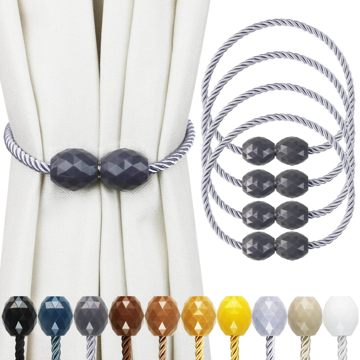 Strong Magnetic Curtain Tiebacks Decorative Rope Tie Backs Holdbacks Porlau