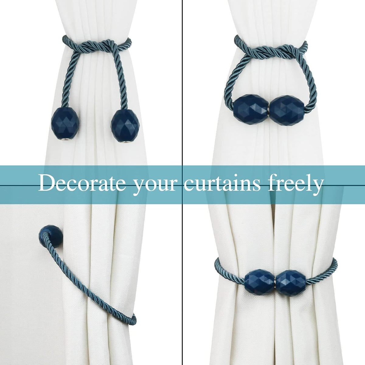 Strong Magnetic Curtain Tiebacks Decorative Rope Tie Backs Holdbacks Porlau
