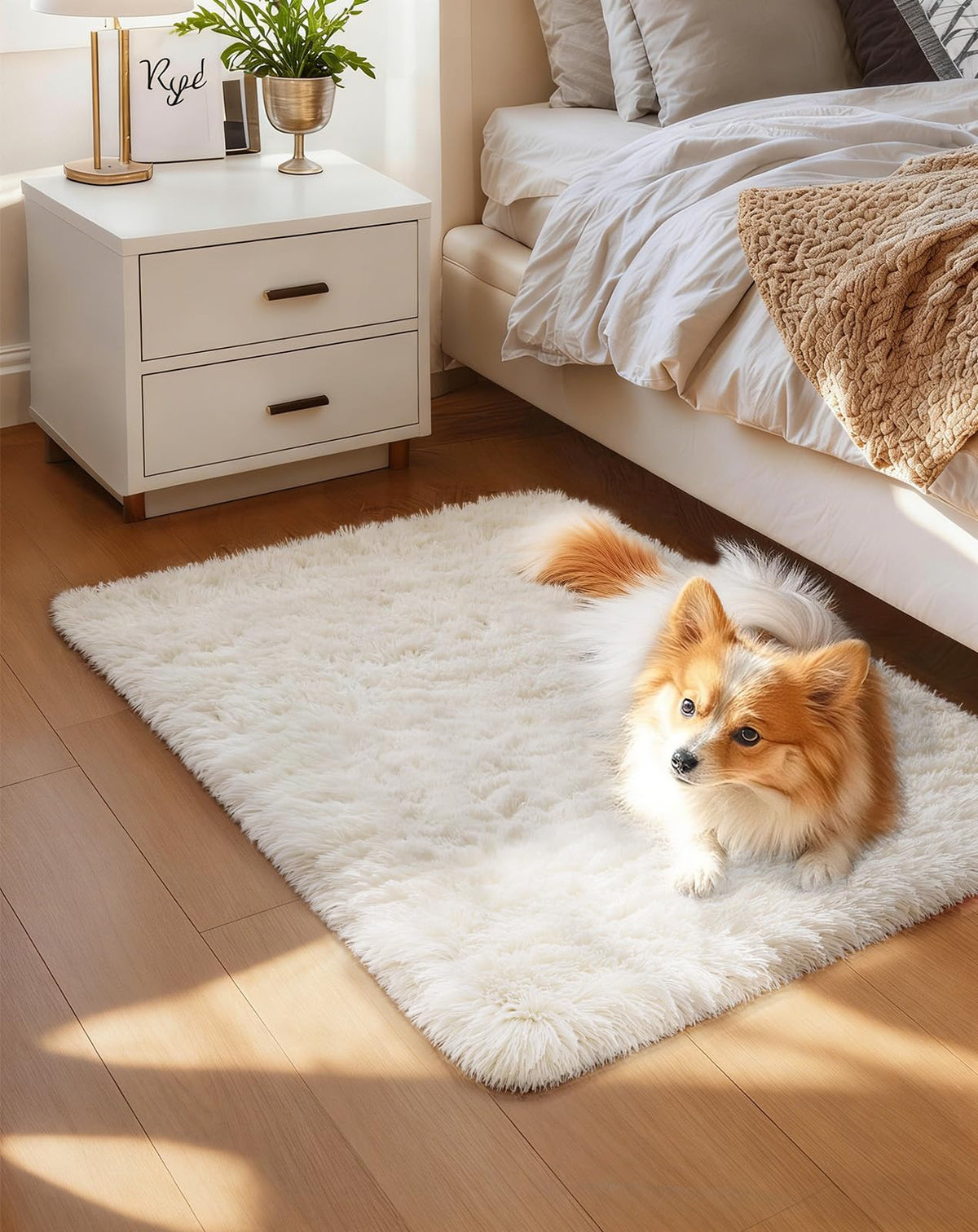 Ophanie Leopard Rugs for Bedroom Living Room, Cheetah Print Rug Fluffy Shag Large Fuzzy Plush Soft Throw,Large Shaggy Floor Faux Animal Throw 4x6 Carpets,Decor Aesthetic with Over 99 pcs Pile fibers