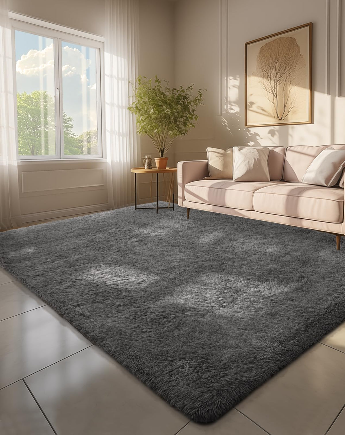 Ophanie Leopard Rugs for Bedroom Living Room, Cheetah Print Rug Fluffy Shag Large Fuzzy Plush Soft Throw,Large Shaggy Floor Faux Animal Throw 4x6 Carpets,Decor Aesthetic with Over 99 pcs Pile fibers