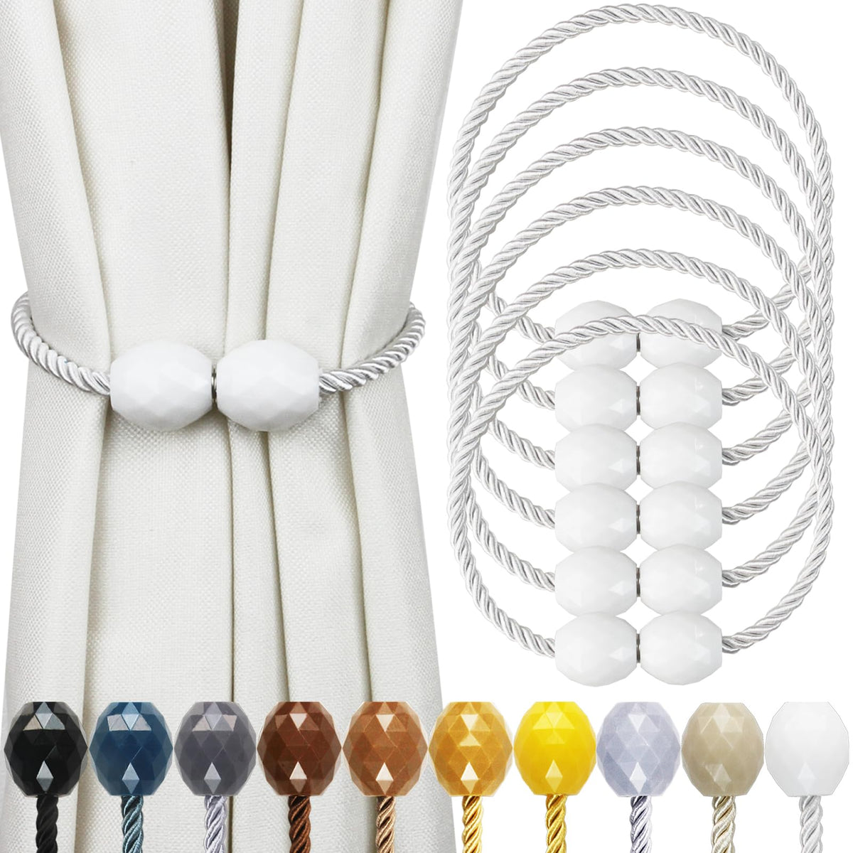 Strong Magnetic Curtain Tiebacks Decorative Rope Tie Backs Holdbacks Porlau