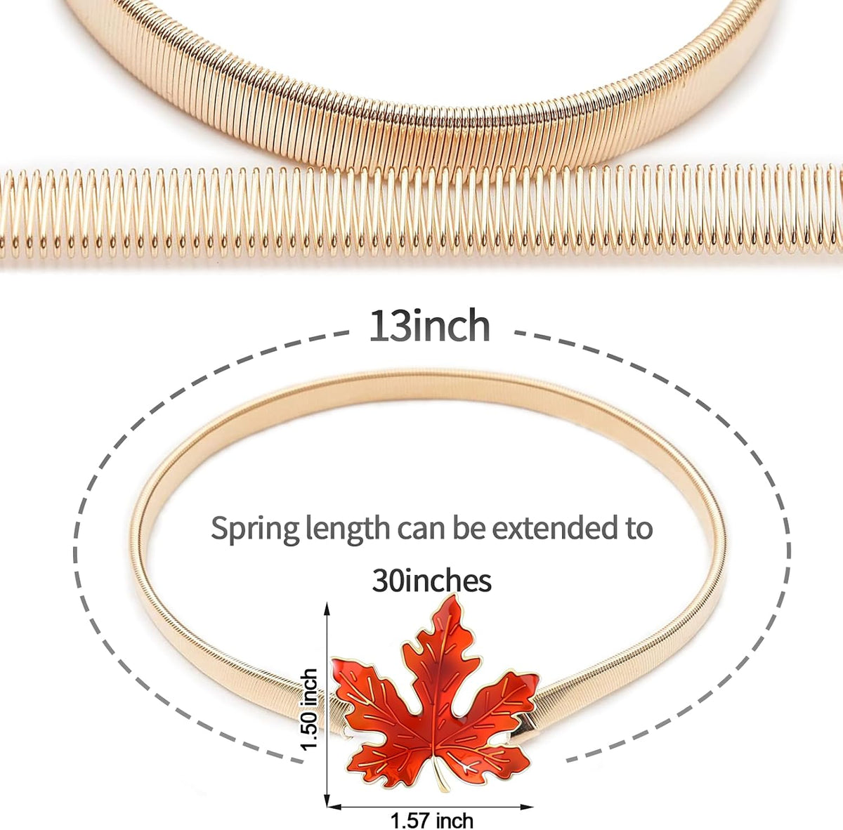 4 Pack Christmas Curtain Tieback Buckle Aluminum Alloy Spring Design Curtain Holdback Carving Design Christmas Curtain Ties for Drapes Curtain Ties Backs Modern Christmas Decor (Maple Leaf)