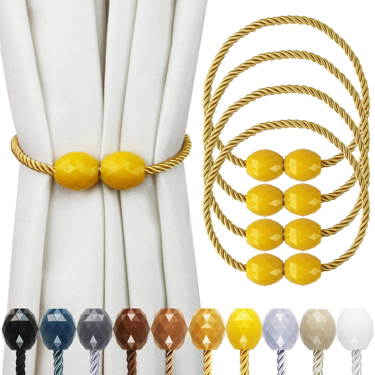 Strong Magnetic Curtain Tiebacks Decorative Rope Tie Backs Holdbacks Porlau