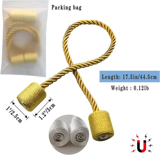 Magnetic Curtain Tiebacks Decorative Holdbacks Rope Tie Back Drapes Hangtty