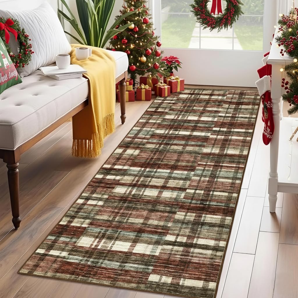 Large Living Room Rugs 8x10 Area Rugs Machine Washable Modern Geometric Neutral Rug Non Slip Low Pile Farmhouse Stain Resistant Carpet for Bedroom Nursery Classroom Dorm 8'x10' Multi
