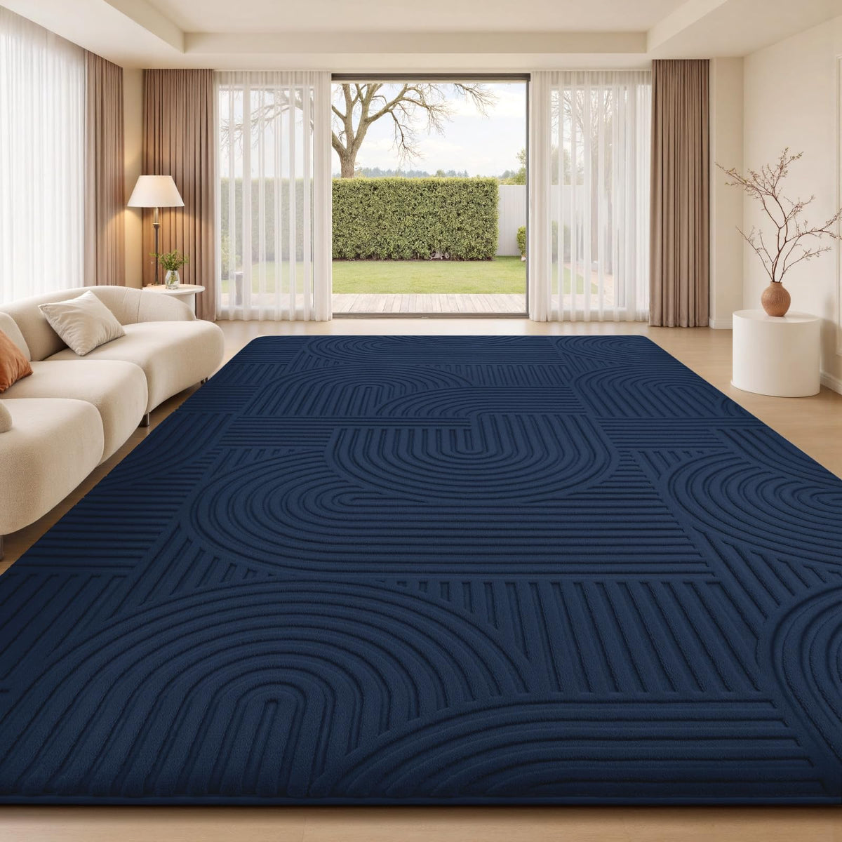 Sour Lemon Area Rugs 9x12 Living Room Bedroom, Grey Rug Large Carpet
