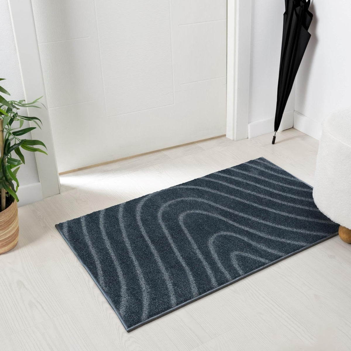 LUXE WEAVERS Modern Geometric Wave Cream 6x9 Area Rug