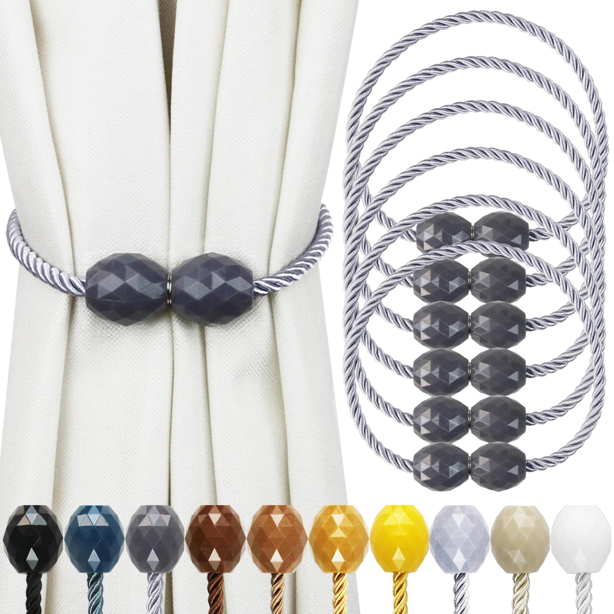 Strong Magnetic Curtain Tiebacks Decorative Rope Tie Backs Holdbacks Porlau