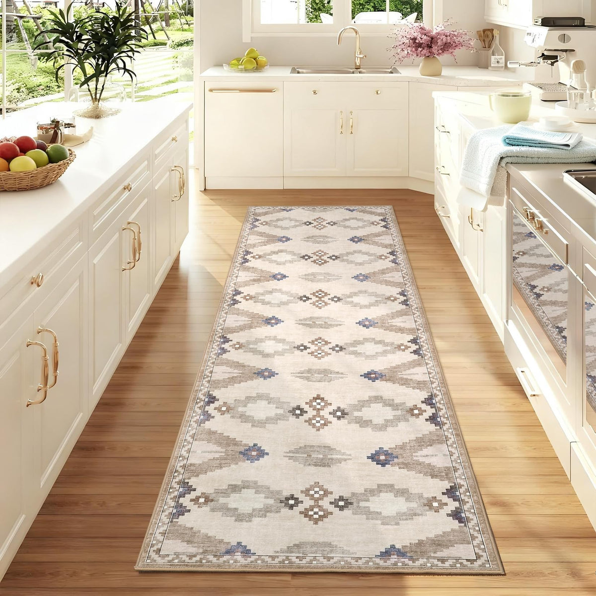 GarveeHome Modern Geometric Bedroom Washable 4x6 Small Living Room Rugs